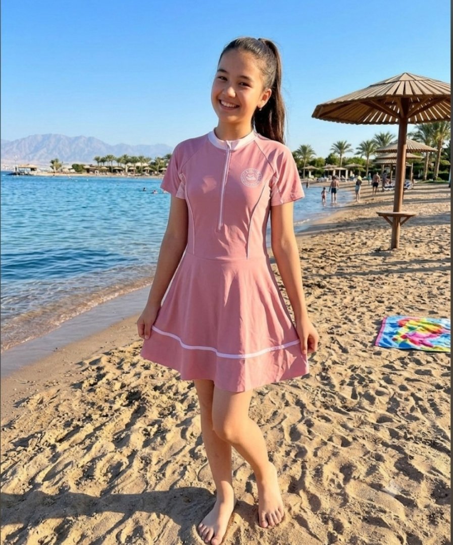Qizlar uchun yorqin va zamonaviy cho'milish ko'ylagi 16506