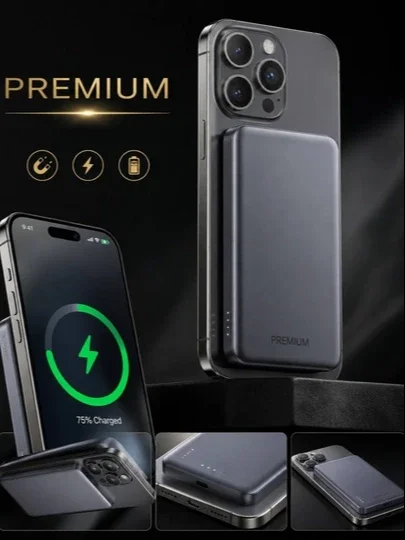 10000 mAh magnitli Power Bank 20W PD 15W simsiz tezkor zaryadlovchi