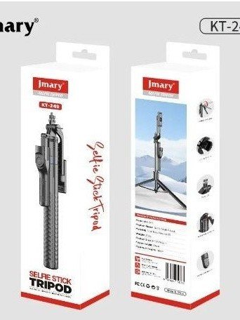 Jmary KT-249 Selfie Stick Tripod — Sifatli selfilar, professional videolar va har qanday sayohat uchun ixcham hamda universal 2-in-1 shtativ!   17602 sp