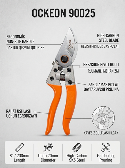 Professional bog‘ qaychisi (Sekator) – OCKEON 90025 modeli  15499