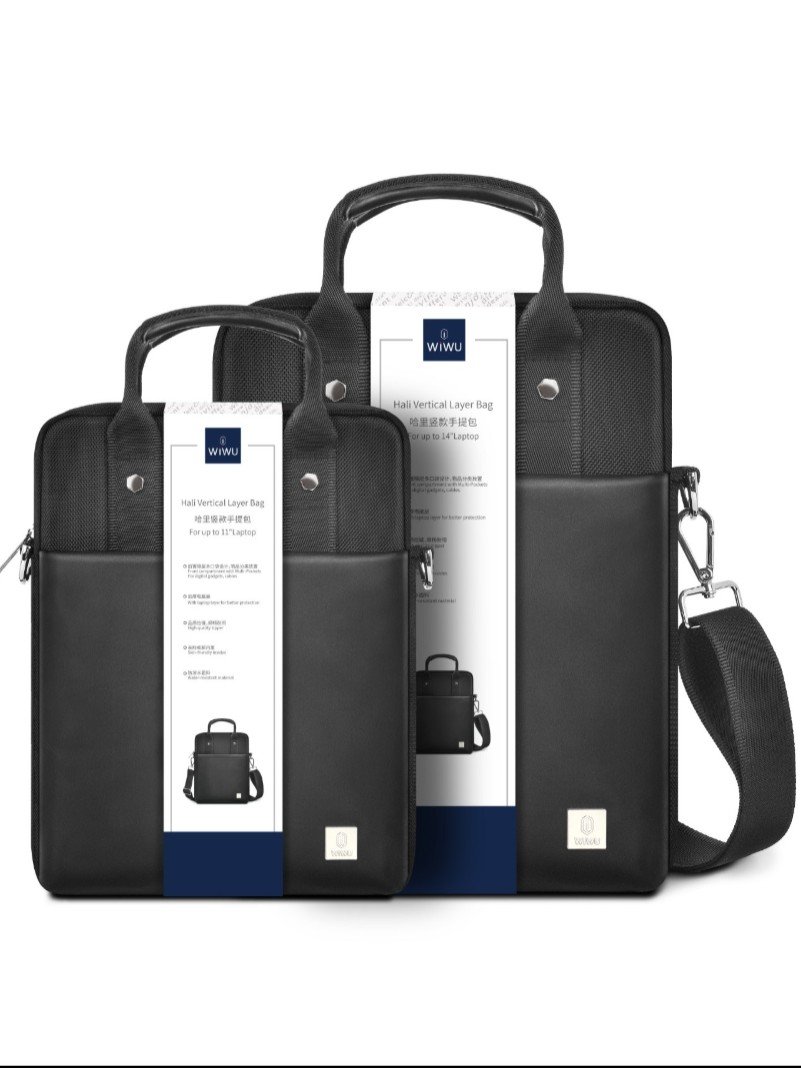 WiWU Hali Vertical 14" Laptop Bag — zamonaviy vertikal dizayndagi himoyalangan noutbuk sumkasi