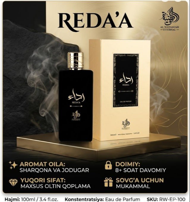 Reda'a Al Wataniah Eternal EDP 100 ml – Erkaklar va ayollar uchun atir