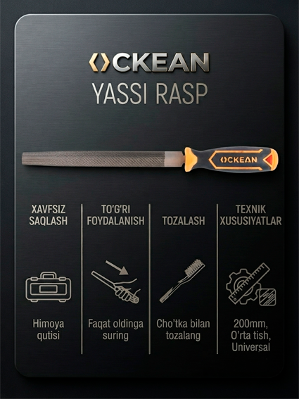 Metall uchun qo‘l egovi 05 – mustahkam po‘latdan yasalgan professional silliqlash asbobi   15247