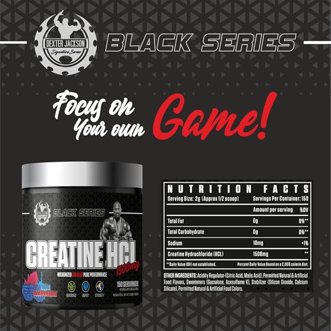 Dexter Jackson Black Series Creatine HCl 1500mg  (Orange Blast ta'mi), 150 porsiya  18897