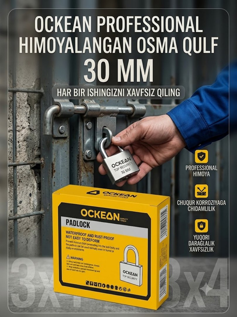 OCKEAN professional himoyalangan osma qulf (zamok) 30 mm  15940