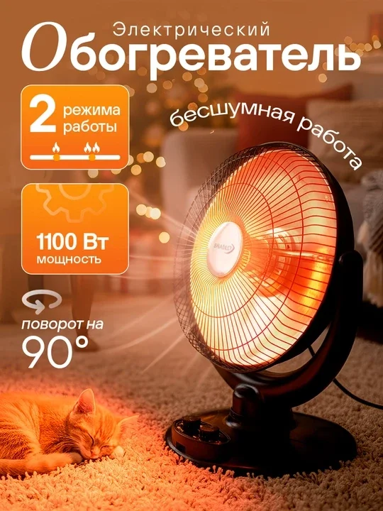 Ayuba elektr isitgichi, 90° ga aylanuvchi, baraban shaklida