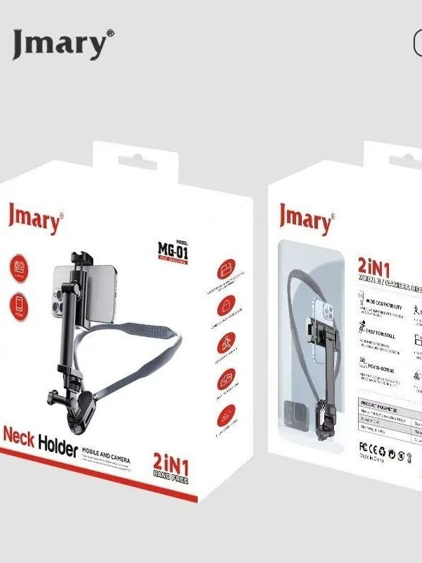 Jmary MG-01 Neck Holder — Smartfon va ekshn-kameralar uchun bo'yinga osiladigan 2-in-1 universal moslama    17650 sp