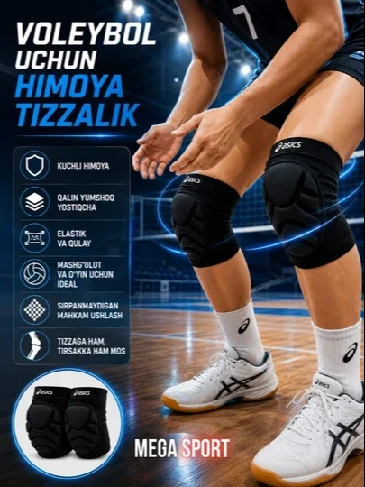 Voleybol uchun himoya tizza yostiqchalari