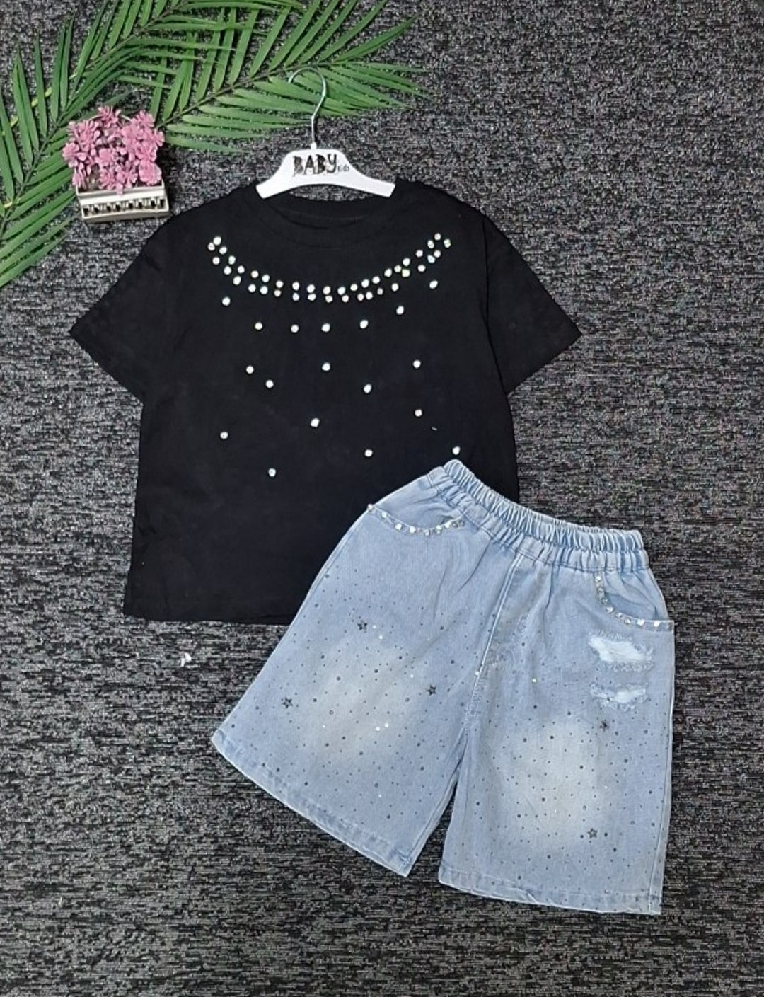 Qiz bolalar uchun yozgi moda kostyum  bb