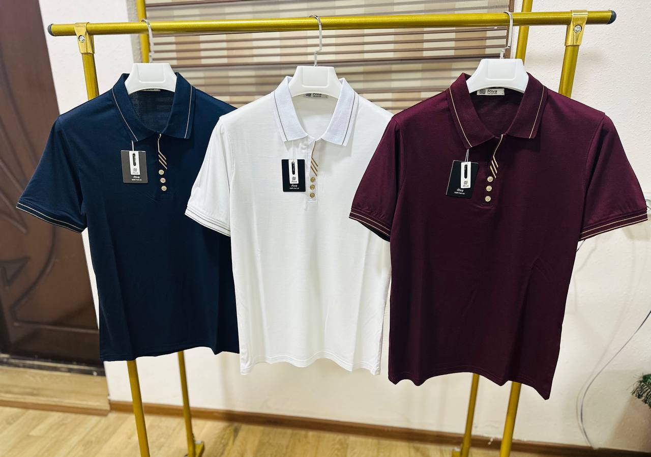 Erkaklar uchun yoqali polo futbolka (Finka) – Turkiya premium paxtasi  19020  b.8q.158d