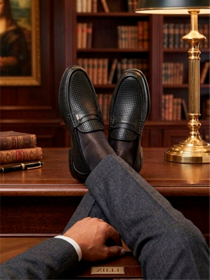 Zilli Premium Leather Moccasins — Erkaklar uchun haqiqiy tabiiy charmdan ishlangan   17710 b.0q.707d