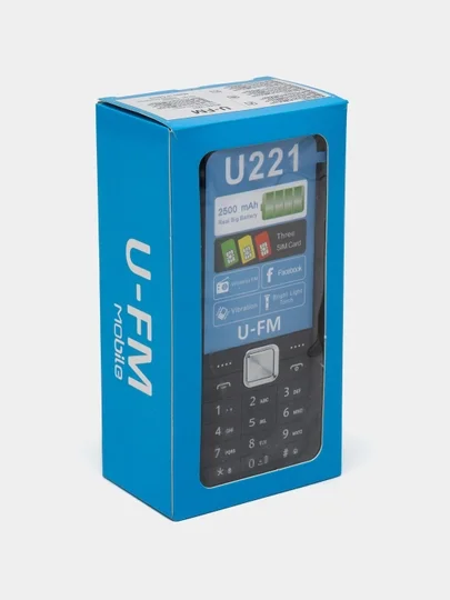 U-FM Mobile U221 — kundalik foydalanish uchun yaratilgan qulay, ishonchli va amaliy tugmali mobil telefon