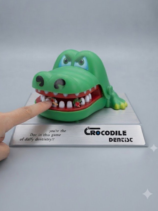 "Crocodile Dentist" — timsoh tishlaydigan oilaviy o'yin (kulgili o'yinchoq)   g103d  17531