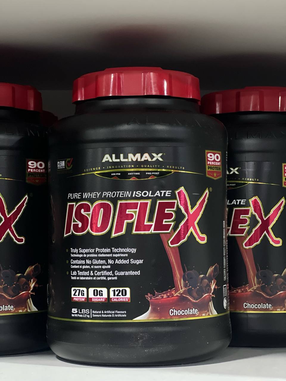 ALLMAX Isoflex Pure Whey Protein Isolate — 100% toza zardob oqsili izoliyati (Shokolad ta'mi), 5 lbs (2.27 kg)  18899
