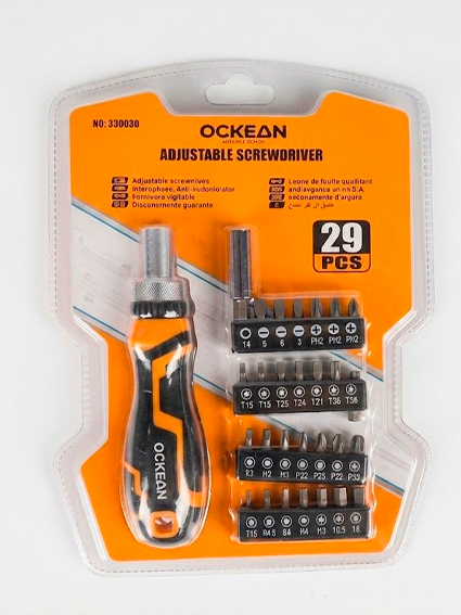OCKEAN 29-tasi 1-da Ko'p funksiyali universal buragich (otvyortka) to'plami  15015