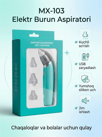 MX-103 — Bolalar uchun Elektr Burun Aspiratori (Nasal Aspirator)    16828