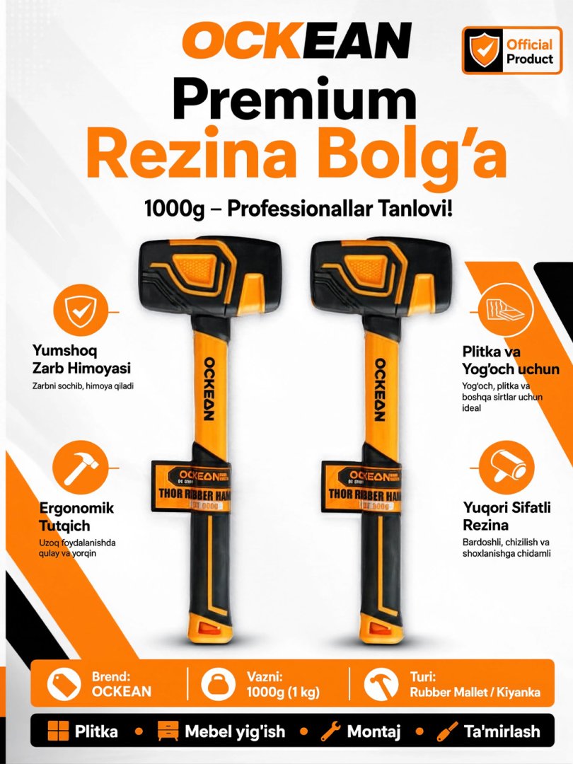 OCKEAN Premium Rezina Bolg'a 1000g – Professionallar Tanlovi!  15140