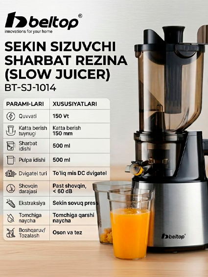 BELTOP BT-SJ-1014 Shnekli Sharbat Chiqargich (Slow Juicer) 150W