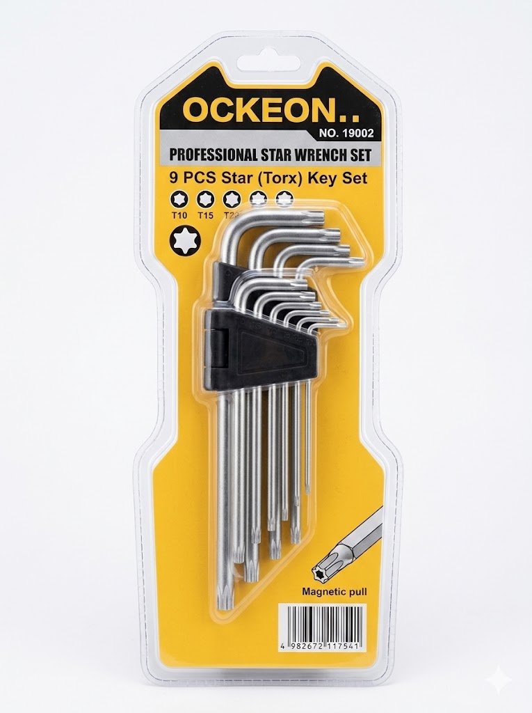 OCKEAN Professional Yulduzcha (Torx) Kalitlar To‘plami  16061