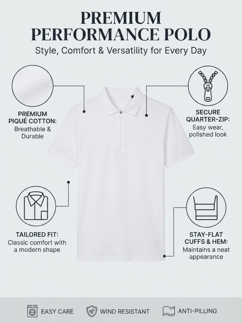 Massimo Dutti — Erkaklar uchun oq finka polo (Zamokli / Qisqa yengli futbolka)  19706  b.8q.158d