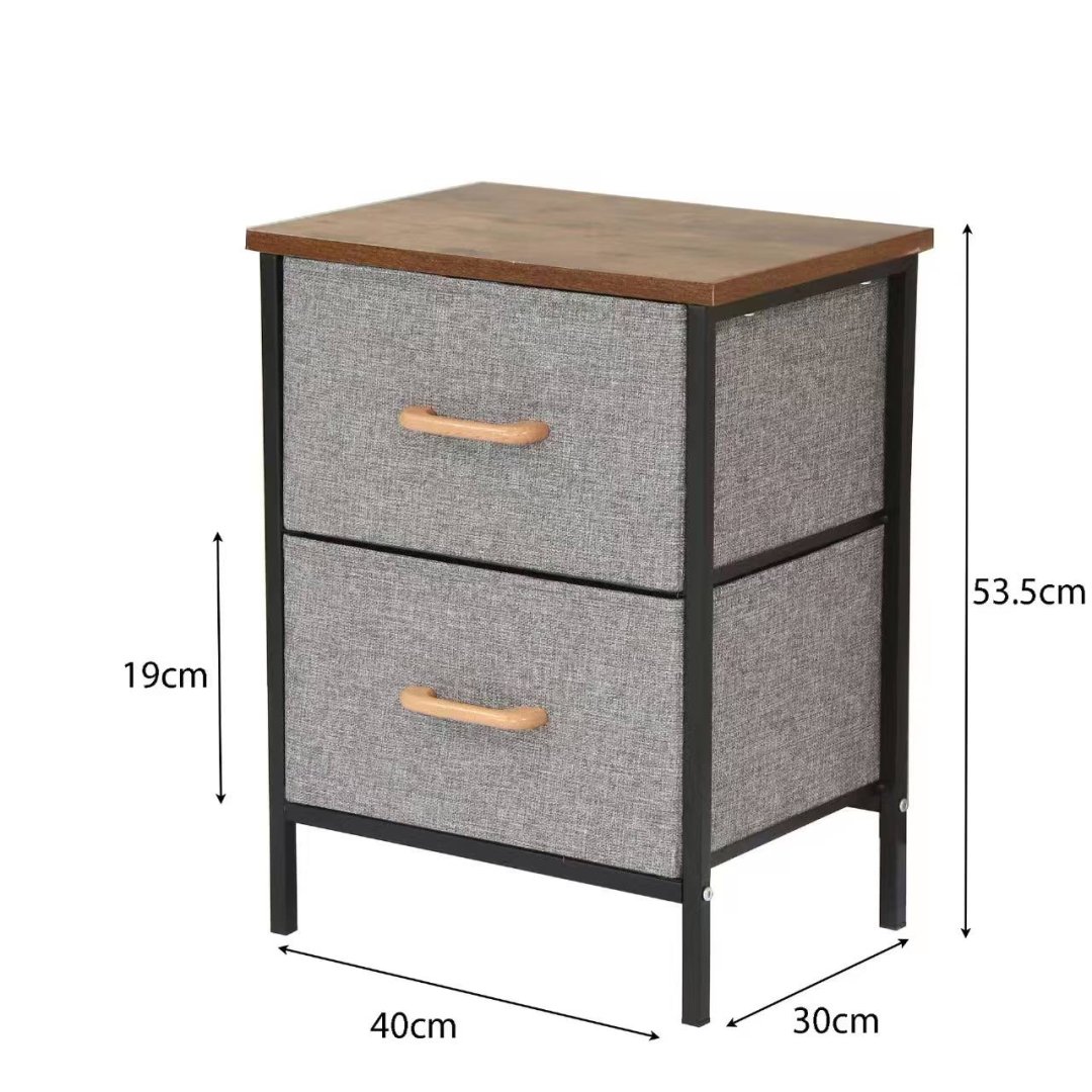 Loft uslubidagi 2 ta tortmali matoli komod — ixcham va qulay tumba (40x30x53.5 sm)  18768  c.2q.23d