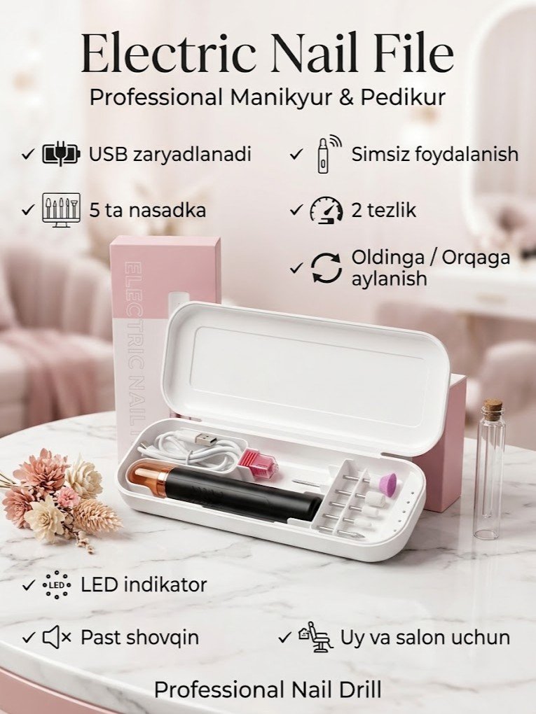 Elektron manikyur va pedikur apparati - Electric Nail File    17355