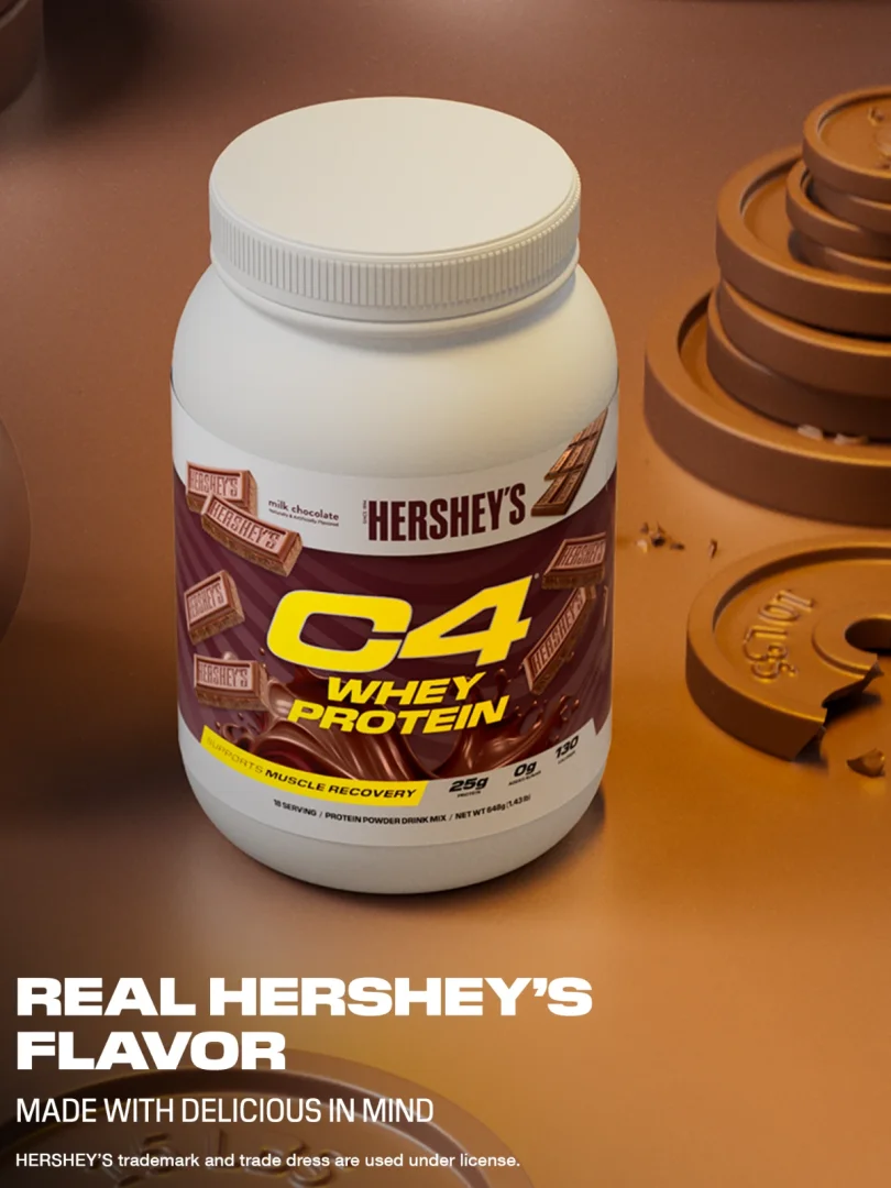 C4 Whey Protein Hershey's Milk Chocolate – Cellucor brendidan premium zardob oqsili (46 porsiya)  18240