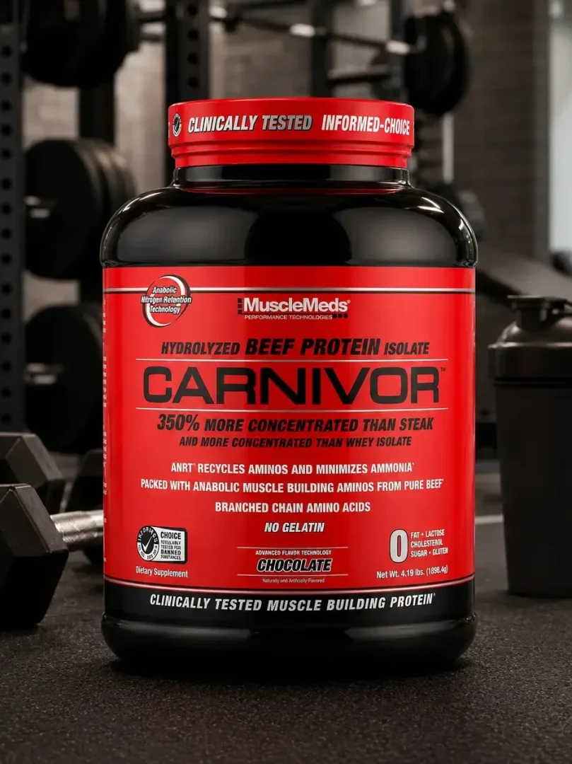 MuscleMeds Carnivor Hydrolyzed Beef Protein Isolate — Gidrolizlangan mol go'shti oqsili izoliyati (Chocolate ta'mi), 4.19 lbs (1898.4 g)   18909