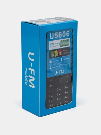 U-FM Mobile U5606 — katta sig‘imli batareyaga ega bo‘lgan ishonchli tugmali mobil telefon   16293