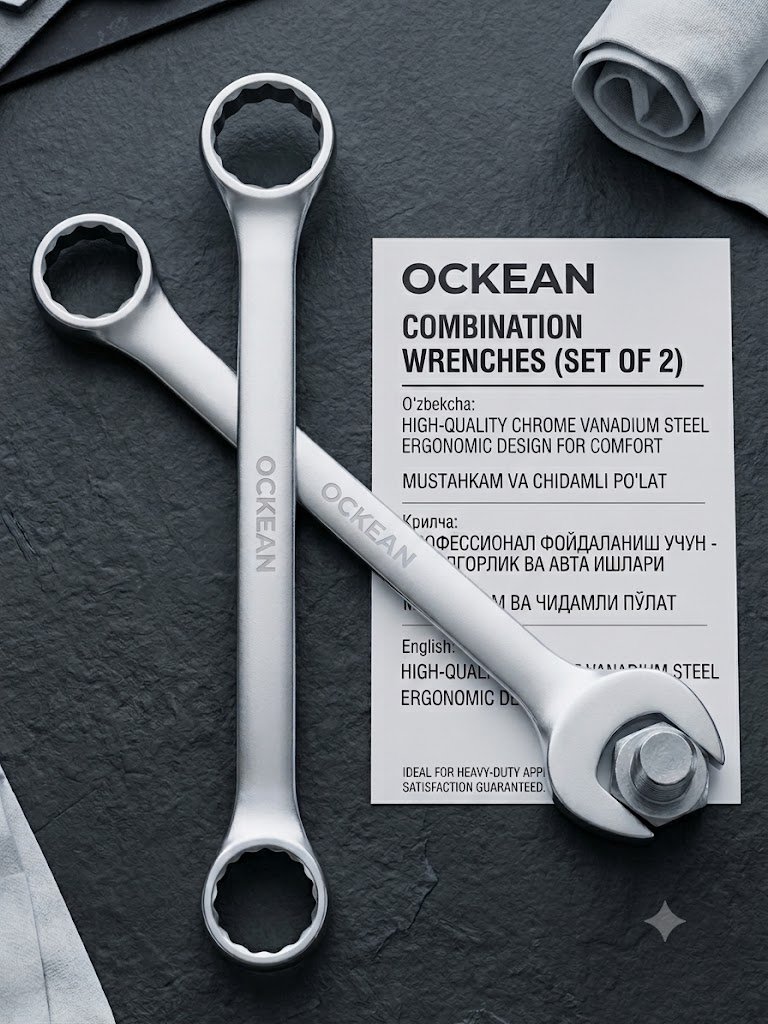 OCKEAN Kombinatsiyalangan Kalit (Nakidnoy-rozhkoviy) 32 mm – Professional Asbob  15334
