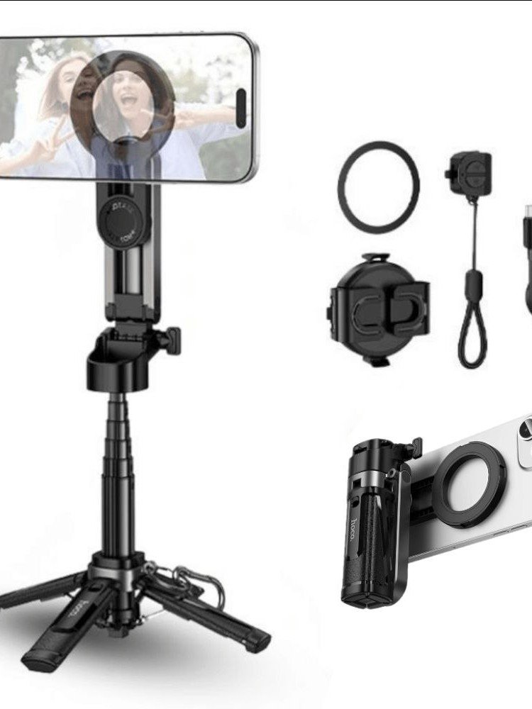 Hoco K27 Pro Mini 2-in-1 Magnetic & Clamp Foldable Portable Live Broadcast Stand   17694 sp