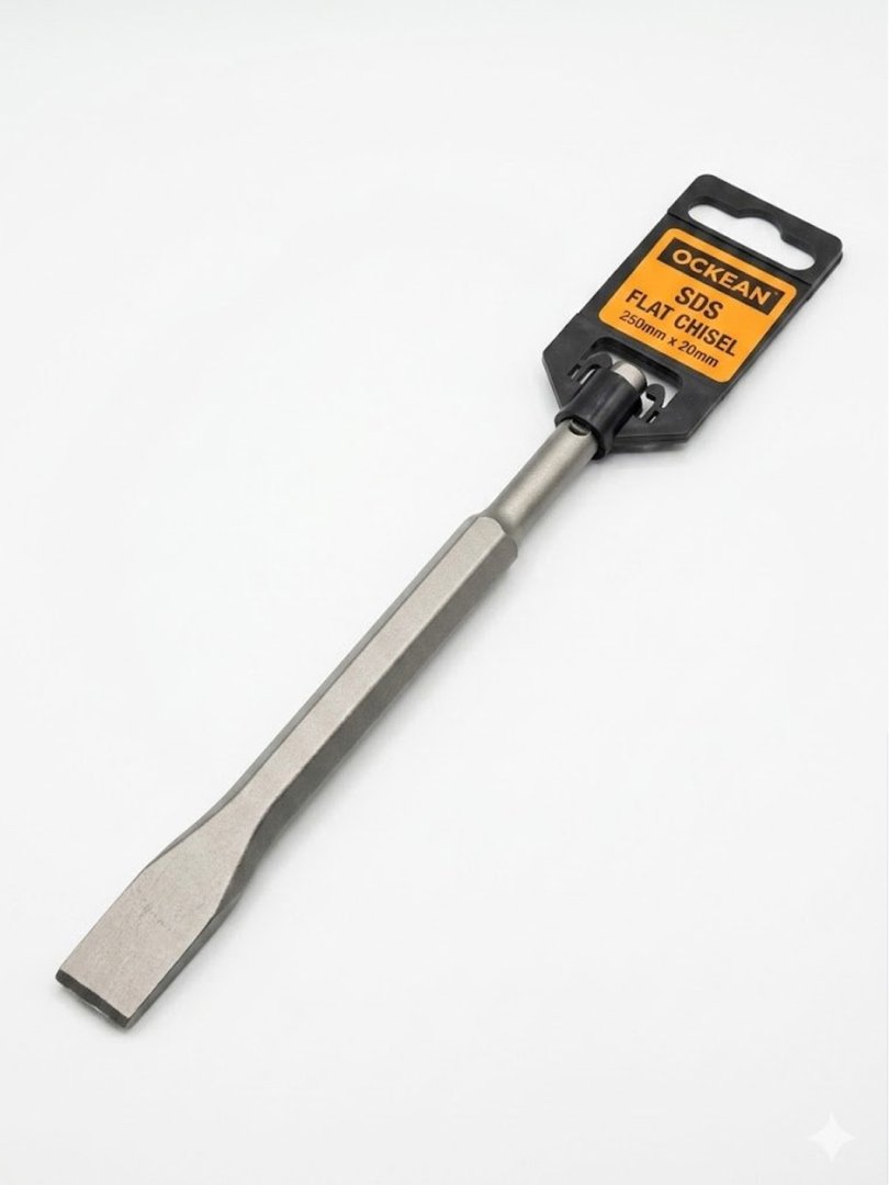 Perforator uchun OCKEAN SDS-Plus yassi piki (Zuyub) 14x250 — beton va gʻisht sindirish uchun professional nasadka  15796