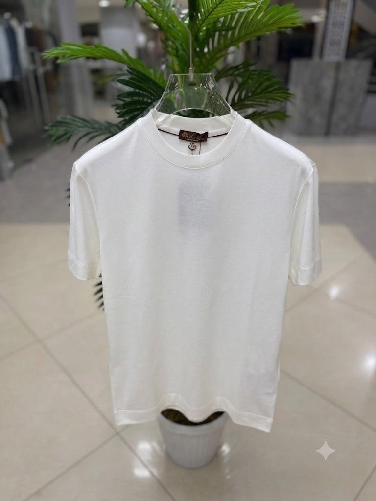 Loro Piana Premium Erkaklar Yozgi Bambuk Futbolkasi 17811 b.0q.2b.703d