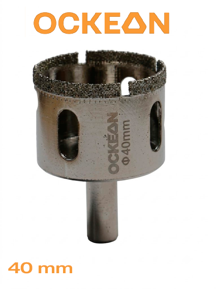 Olmosli burg‘ilash uchi (Almazniy koronka) Ockean 40mm – Kafel va granit uchun