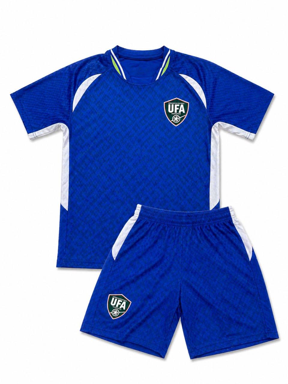 O‘zbekiston Futbol Assotsiatsiyasi (UFA) Logotipli Professional Bolalar Futbol Formasi To‘plami (Futbolka va Shorti)  16796