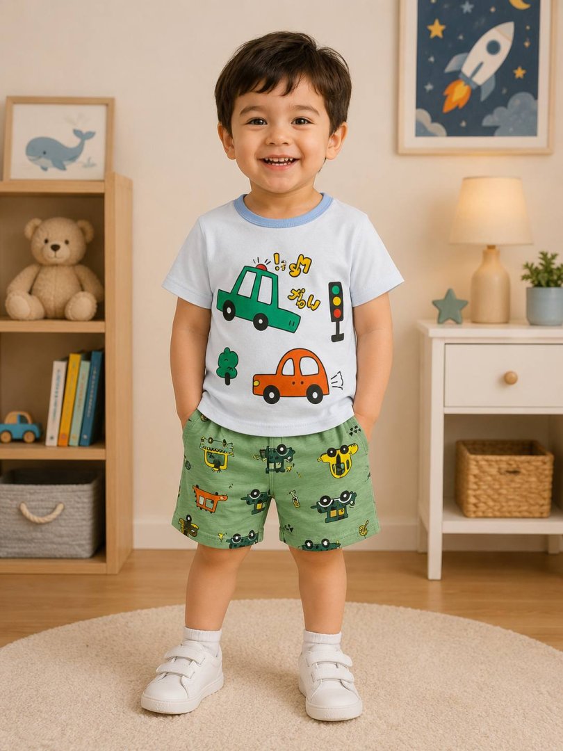 "Pijama XB" bolalar uchun yozgi to‘plami – Qulay va yumshoq (1-4 yosh) b1q690d