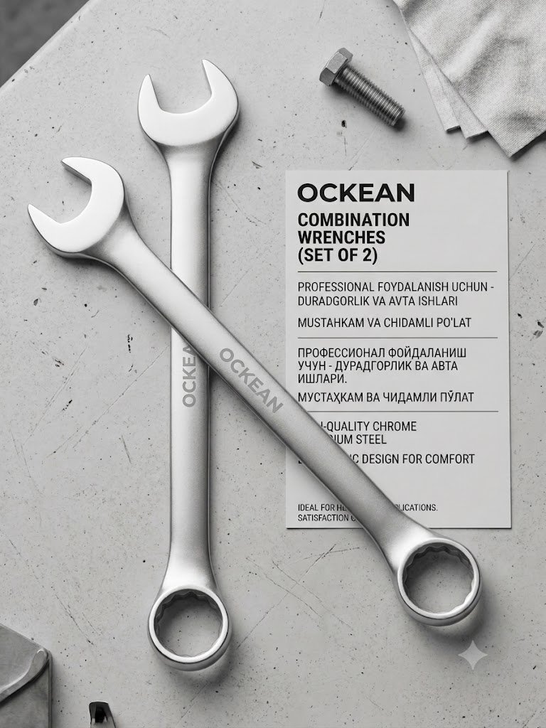 OCKEAN Kombinatsiyalangan Kalitlar  13 mm – Professional Yechim  15322