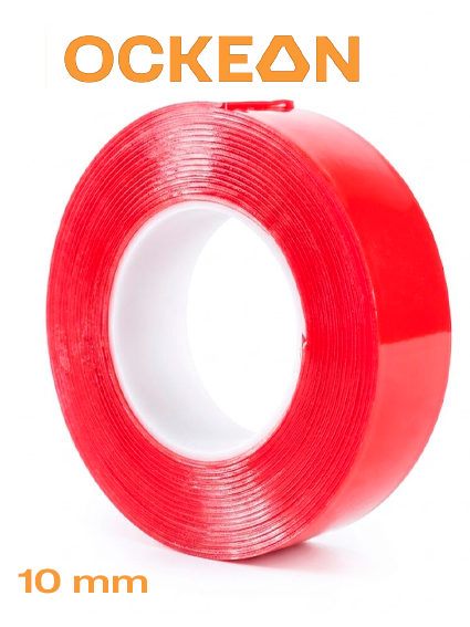 Universal Qizil Ikki Tomonlama Yelimli Lenta (Nano Tape) – Kuchli va Estetik Yechim 10 mm  15545