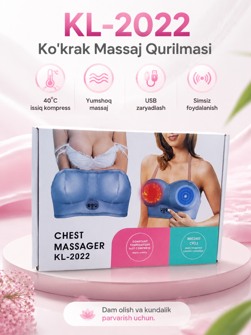 KL-2022 Ko'krak Massaj Qurilmasi — Issiq Kompress va Massaj Sikli   16825