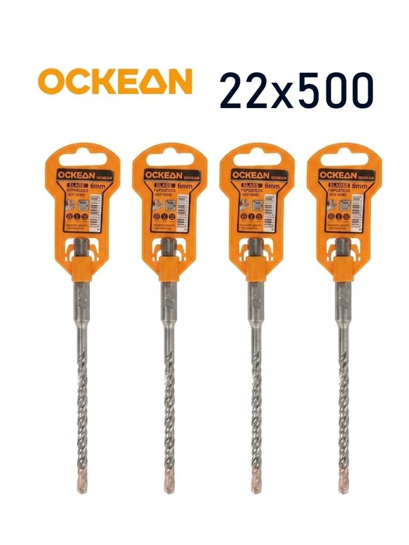 Perforator uchun burg‘i (Bur) Ockean 22x500 – Beton va g‘isht uchun yuqori sifatli asbob  15612