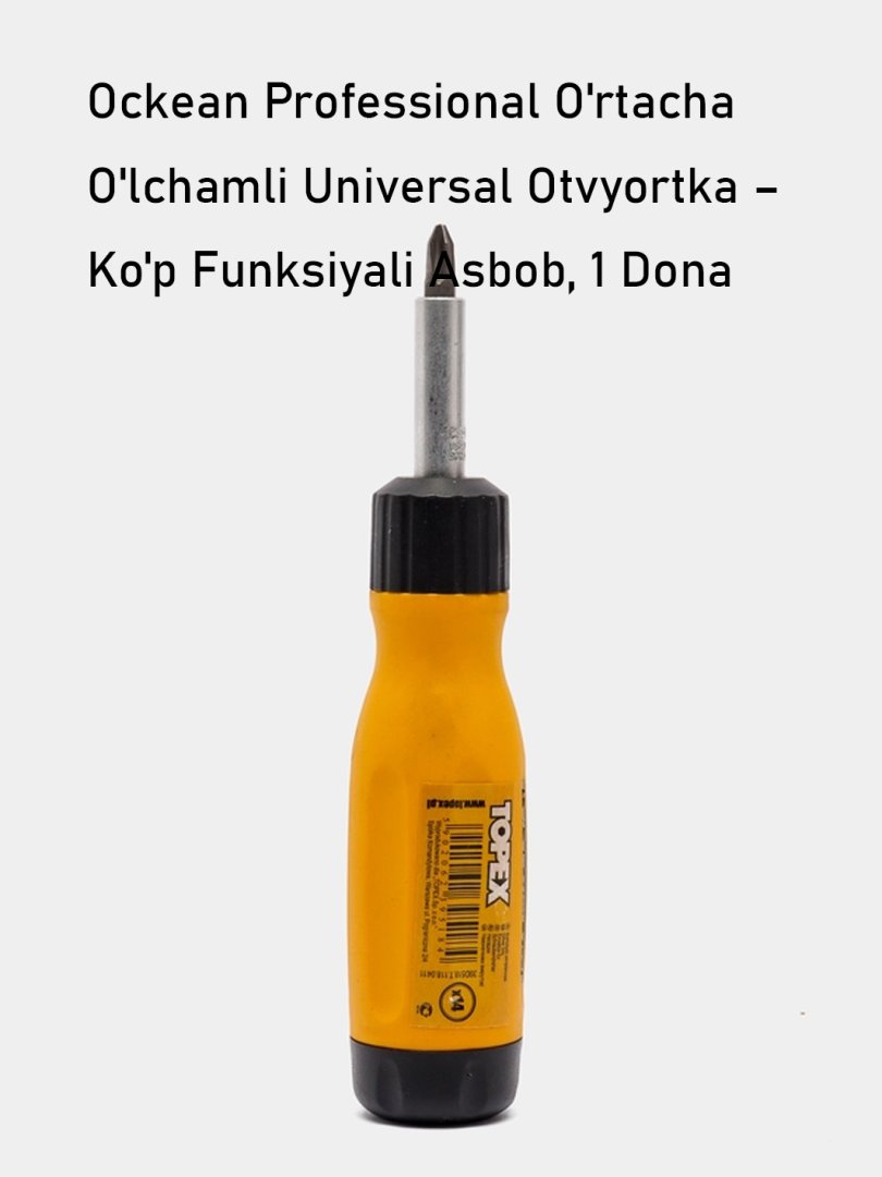 Ockean Professional O'rtacha O'lchamli Universal Otvyortka – Ko'p Funksiyali Asbob, 1 Dona  15840