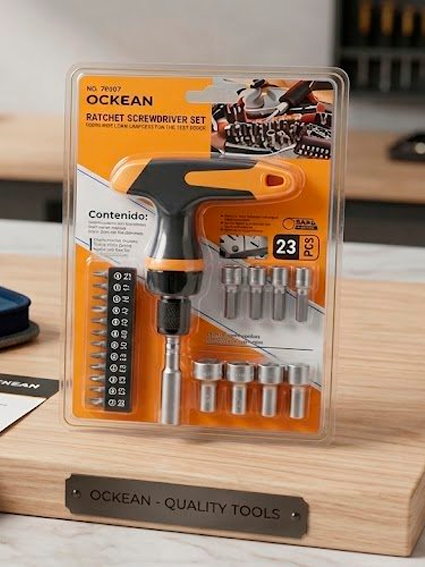 Ockean treshotkali buragich (otvyortka) va kallaklar to‘plami, 23 bo‘lakli (23 PCS)  15013