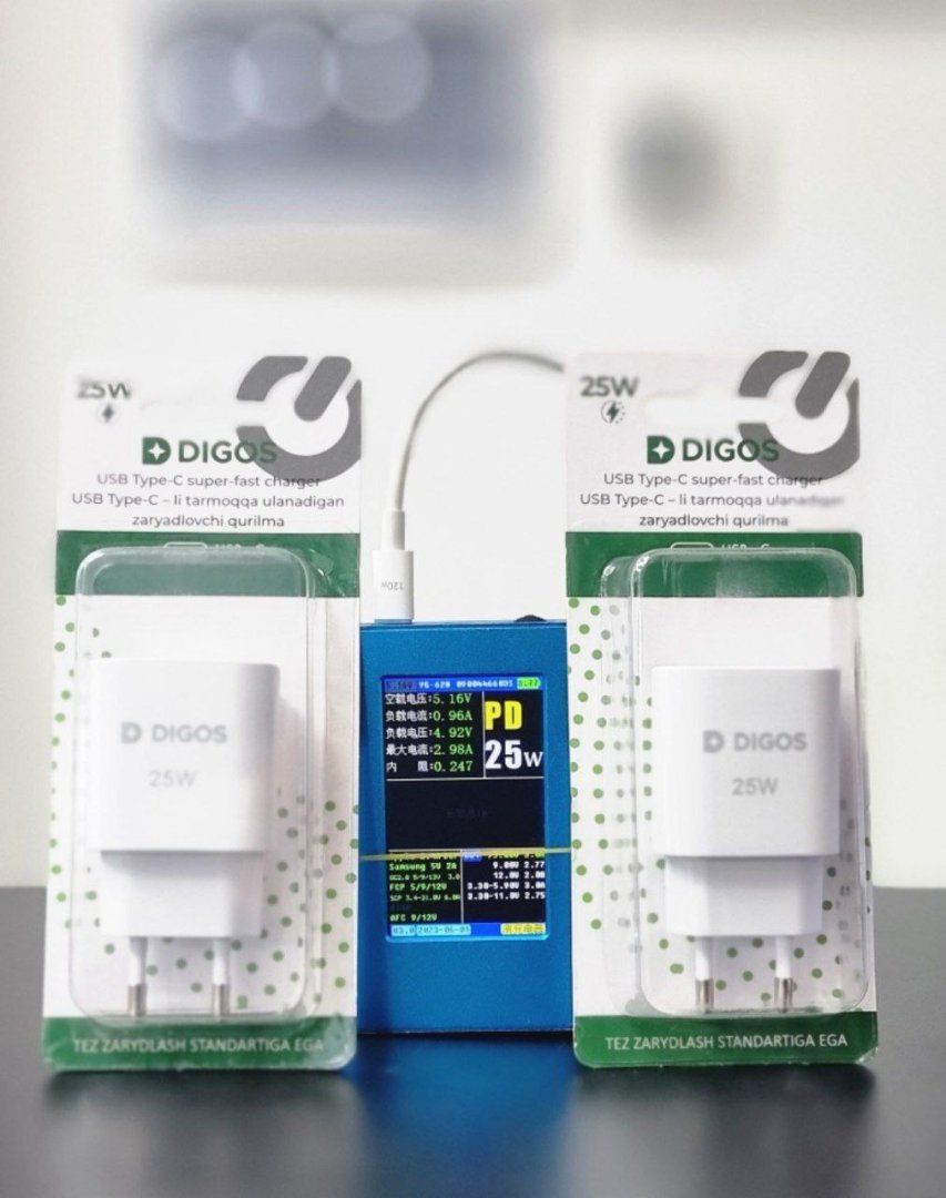 DIGOS 25W USB Type-C Super-Fast Charger – Tezkor Zaryadlovchi Qurilma  16662