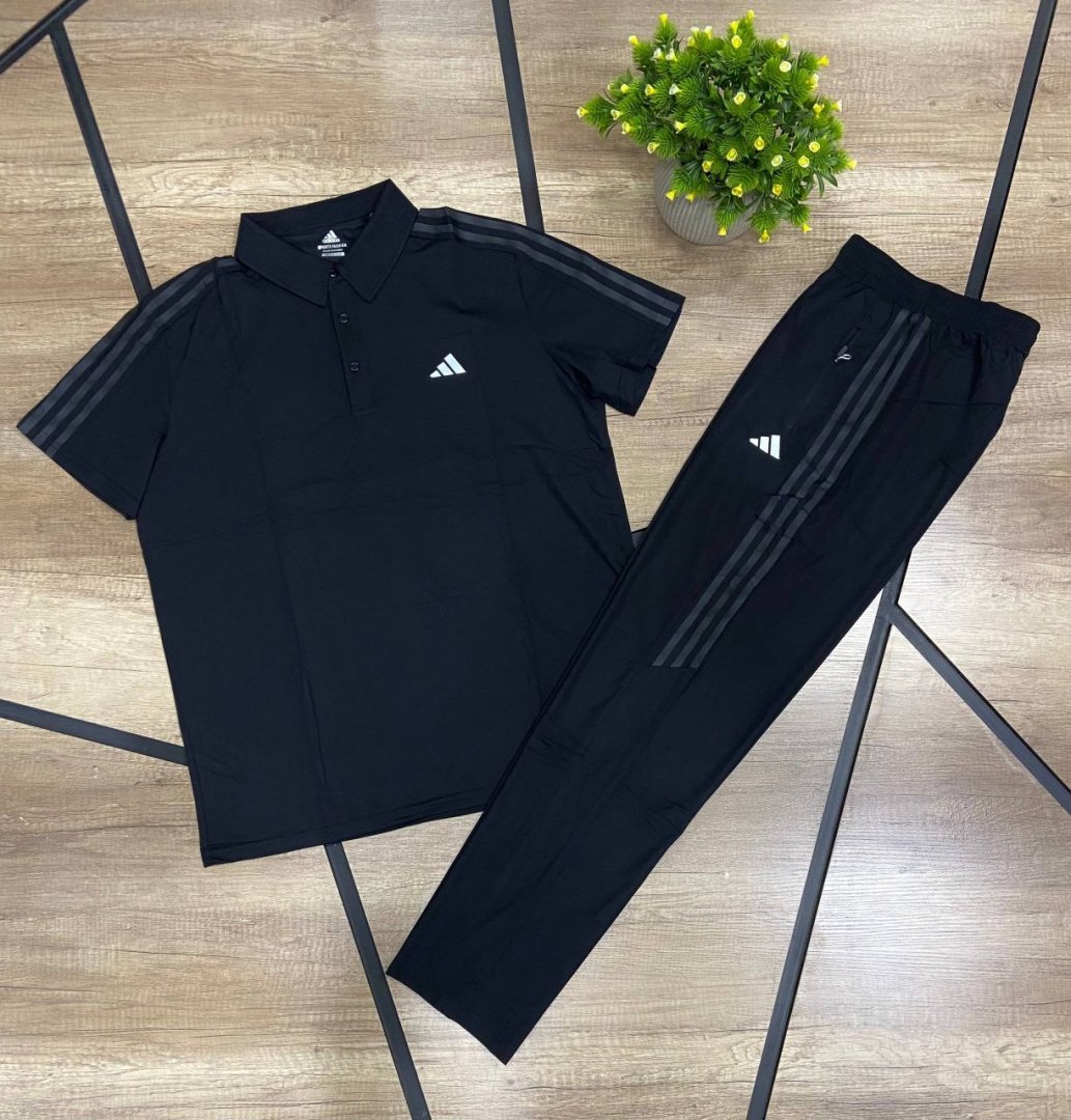 Adidas Yozgi Polo Dvoyka — Erkaklar uchun bati (katta o‘lchamli) yozgi sport kostyumi   19715  b.8q.158d