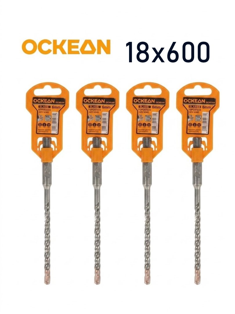 Perforator uchun burg‘i (Bur) Ockean 18x600 – Beton va g‘isht uchun yuqori sifatli asbob   15606