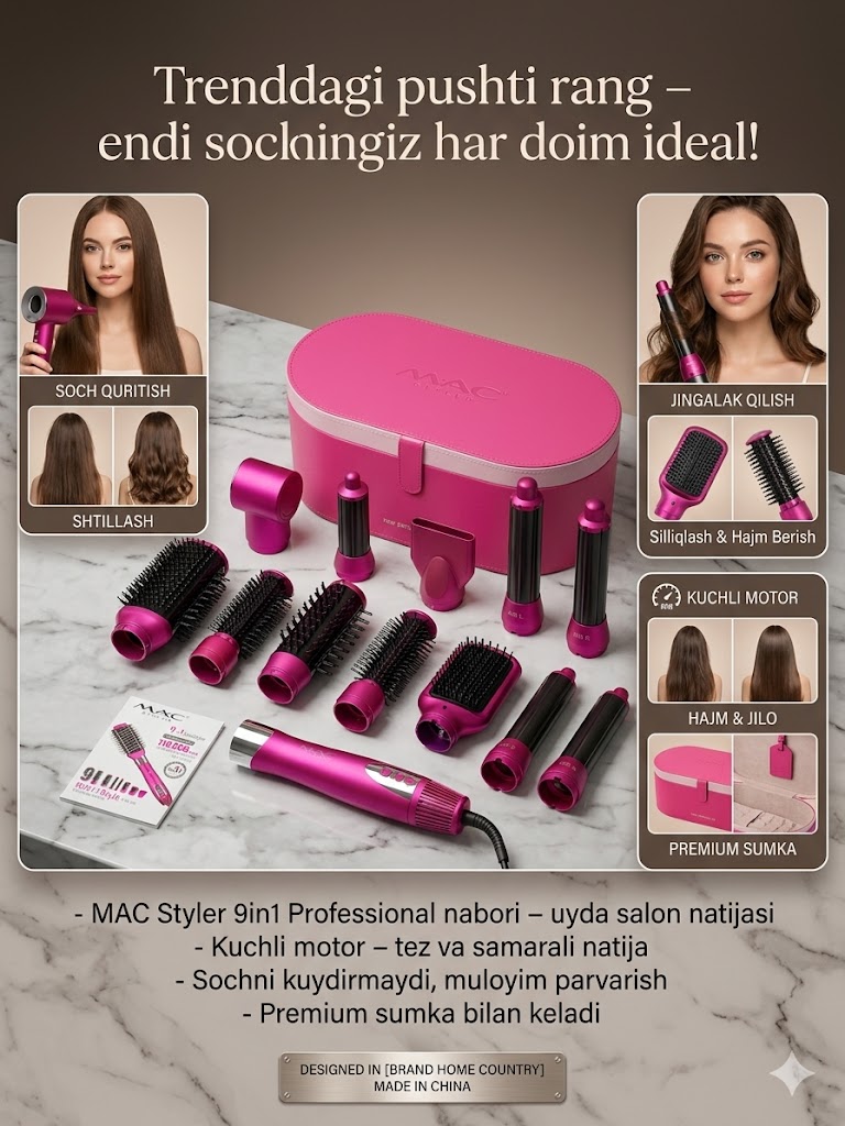 MAC Styler 9 in 1 — Professional Soch Parvarish Nabori al