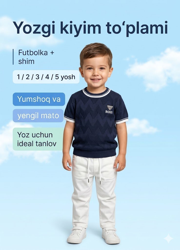 Bolalar uchun yozgi kiyimlar to'plami b1q690d