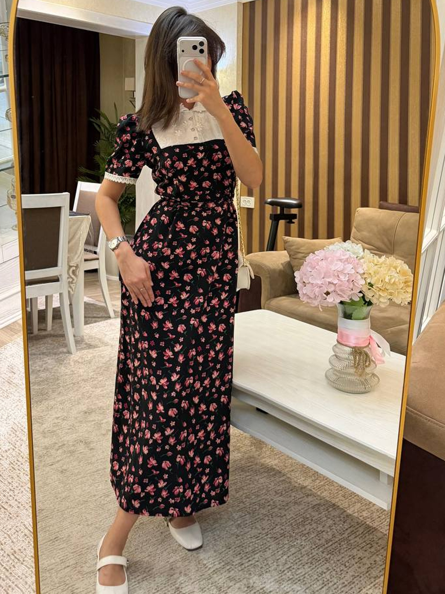 Ayollar ko‘ylagi (Mulvari floral print, vintage max) b3b8q552d