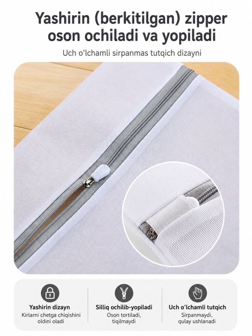 Premium Kir Yuvish Uchun To'rli Sumkalar To'plami (5 dona)  17894 yc.6q.290d
