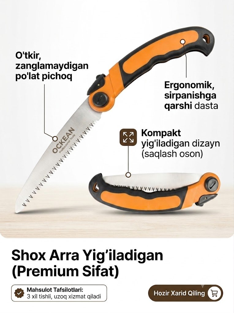 OCKEAN Yig‘iladigan Bog‘ Arrasi – Bog‘dorchilik va Sayohat uchun Mukammal Tanlov!  14978